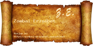 Zombai Erzsébet névjegykártya