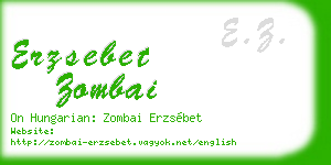 erzsebet zombai business card