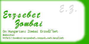 erzsebet zombai business card